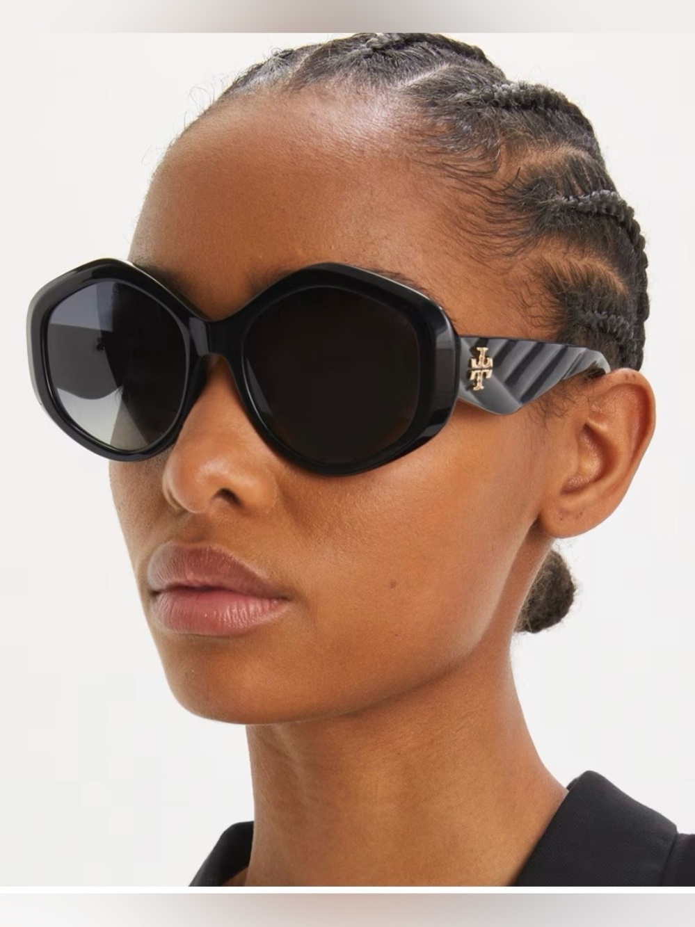 Tory Burch Honey Tortoise Geometric Sunglasses